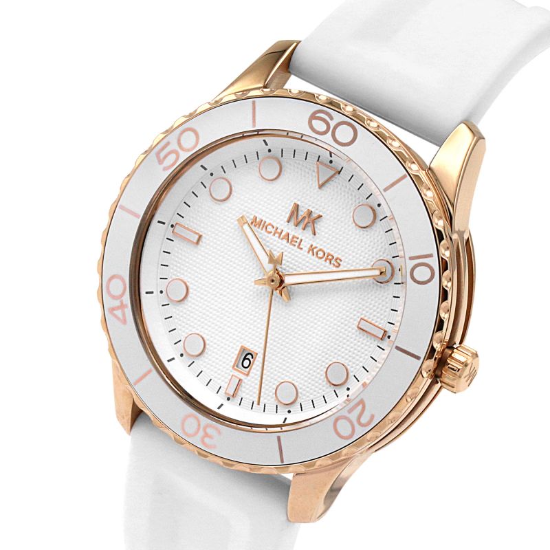Buy Michael Kors Womens Quartz Runway White Silicone Strap White Dial 40mm Watch - Mk6853 in Pakistan