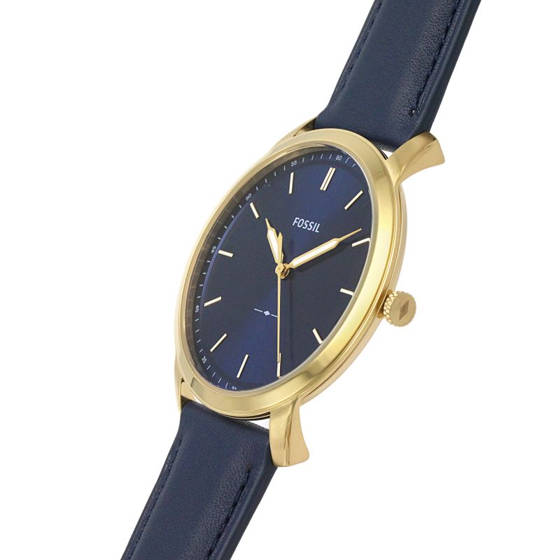 Buy Men's Quartz The Minimalist Blue Leather Strap Blue Dial 44Mm Watch in Pakistan
