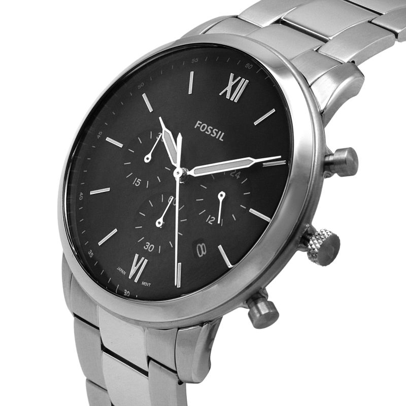 Buy Men's Chronograph Quartz Neutra Silver Stainless Steel Black Dial 44Mm Watch in Pakistan