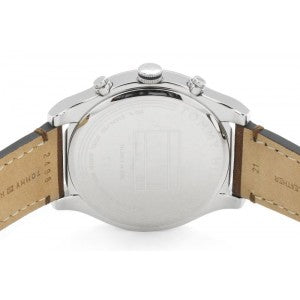 Buy Tommy Hilfiger Mens Quartz Brown Leather Strap Blue Dial 44mm Watch - 1791741 in Pakistan