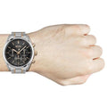 Buy Hugo Boss Mens Chronograph Champion Silver Stainless Steel Black Dial 44mm Watch - 1513819 in Pakistan