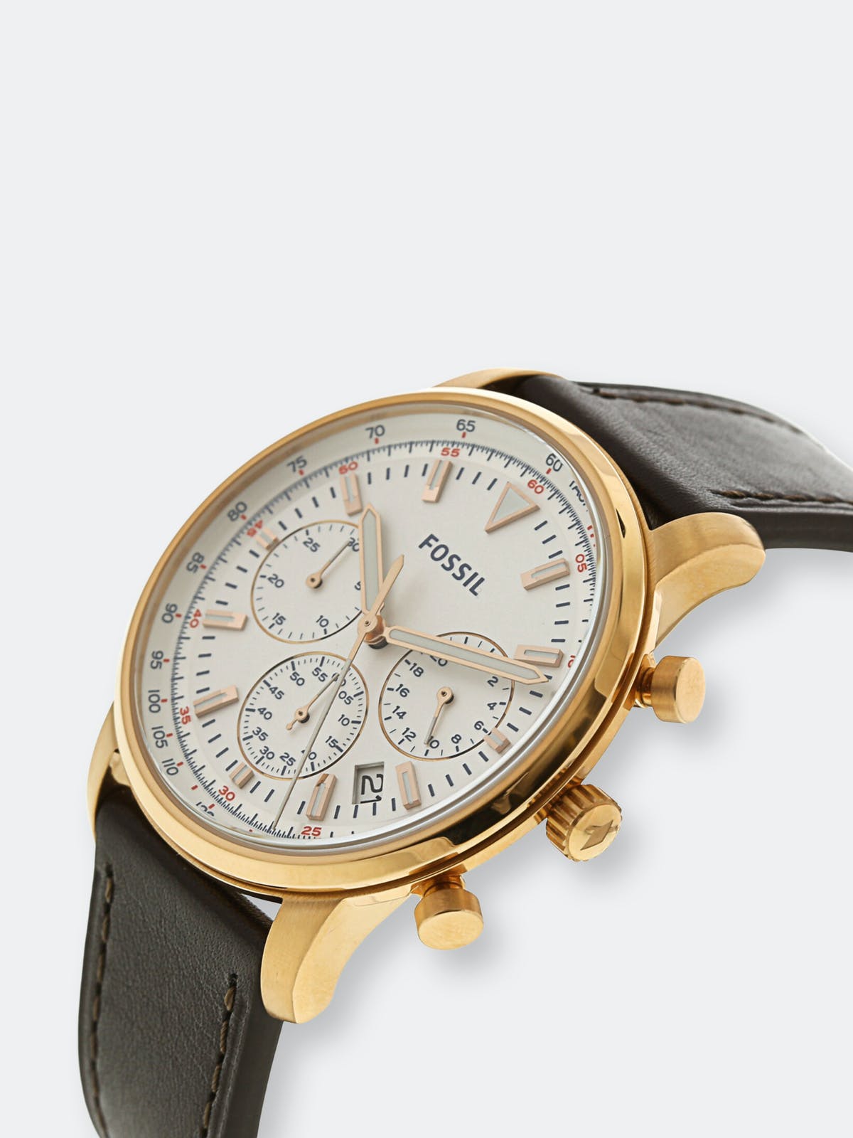 Buy Goodwin Chronograph White Dial Brown Leather Watch For Men in Pakistan