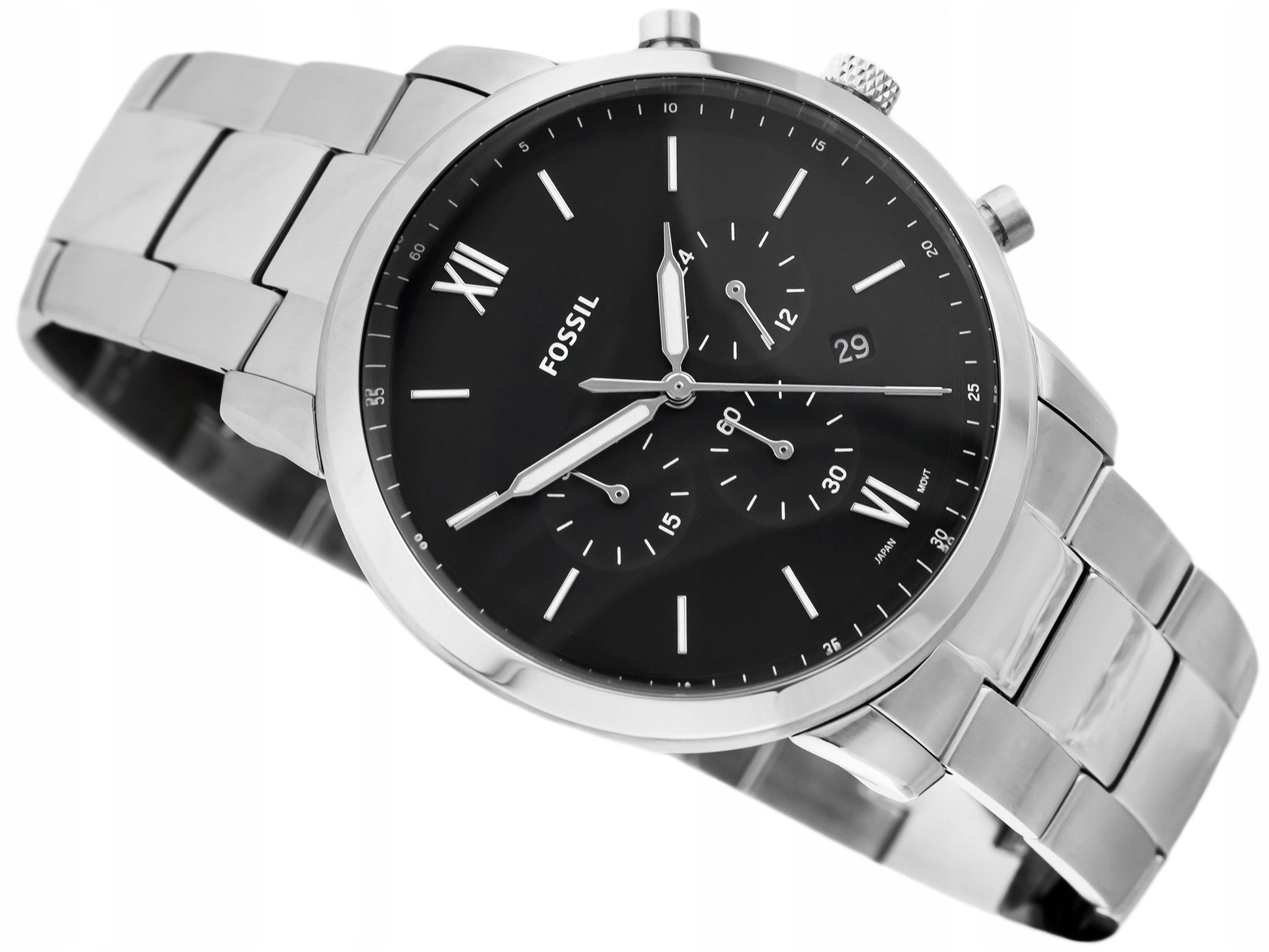 Buy Men's Chronograph Quartz Neutra Silver Stainless Steel Black Dial 44Mm Watch in Pakistan