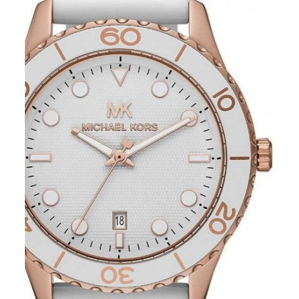 Buy Michael Kors Womens Quartz Runway White Silicone Strap White Dial 40mm Watch - Mk6853 in Pakistan