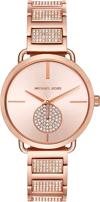 Buy Michael Kors Portia Crystal Rose Gold Dial Stainless Steel Strap Ladies Watch - Mk3853 in Pakistan