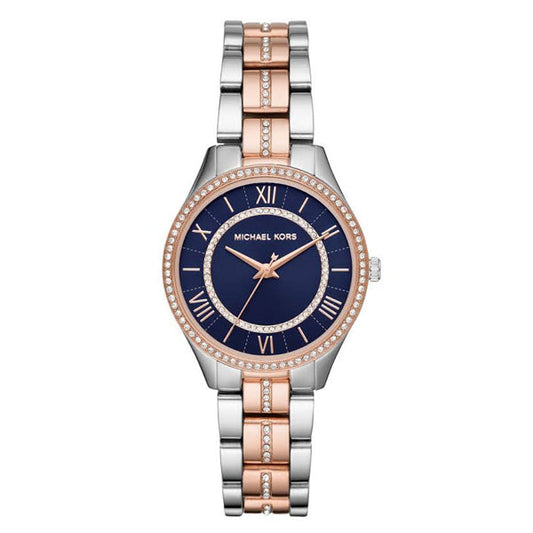 Buy Michael Kors Womens Quartz Lauryn Two Tone Stainless Steel Blue Dial 33mm Watch - Mk3929 in Pakistan