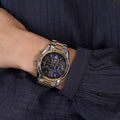 Buy Michael Kors Womens Chronograph Quartz Bradshaw Two Tone Stainless Steel Blue Dial 43mm Watch - Mk5976 in Pakistan
