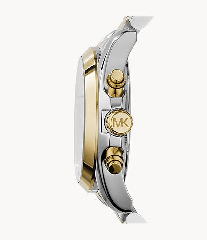 Buy Michael Kors Womens Chronograph Quartz Bradshaw Two Tone Stainless Steel Blue Dial 43mm Watch - Mk5976 in Pakistan