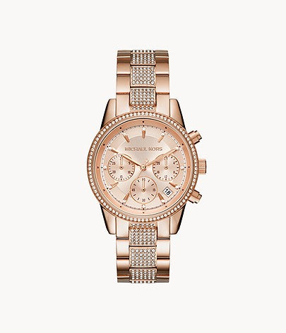 Buy Michael Kors Ritz Chronograph Rose Gold-tone Stainless Steel Watch for Women - Mk6485 in Pakistan