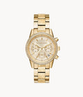 Buy Michael Kors Women's Ritz Chronograph Gold-tone Stainless Steel Watch - Mk6597 in Pakistan