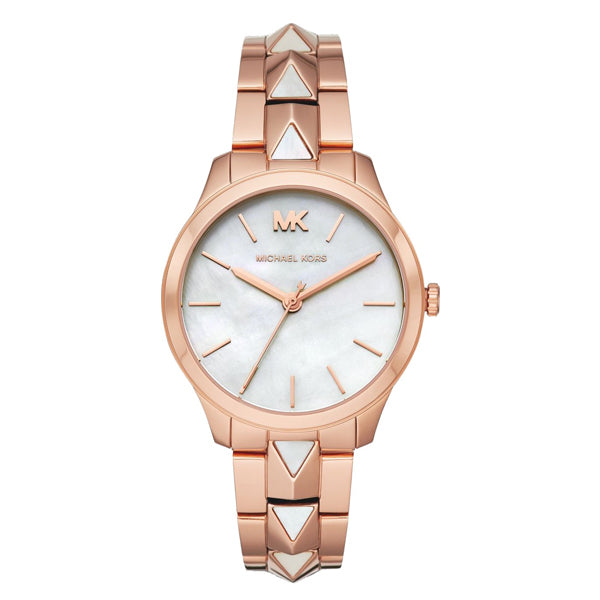 Buy Michael Kors Womens Quartz Runway Stainless Steel Mother Of Pearl Dial 38mm Watch - Mk6671 in Pakistan