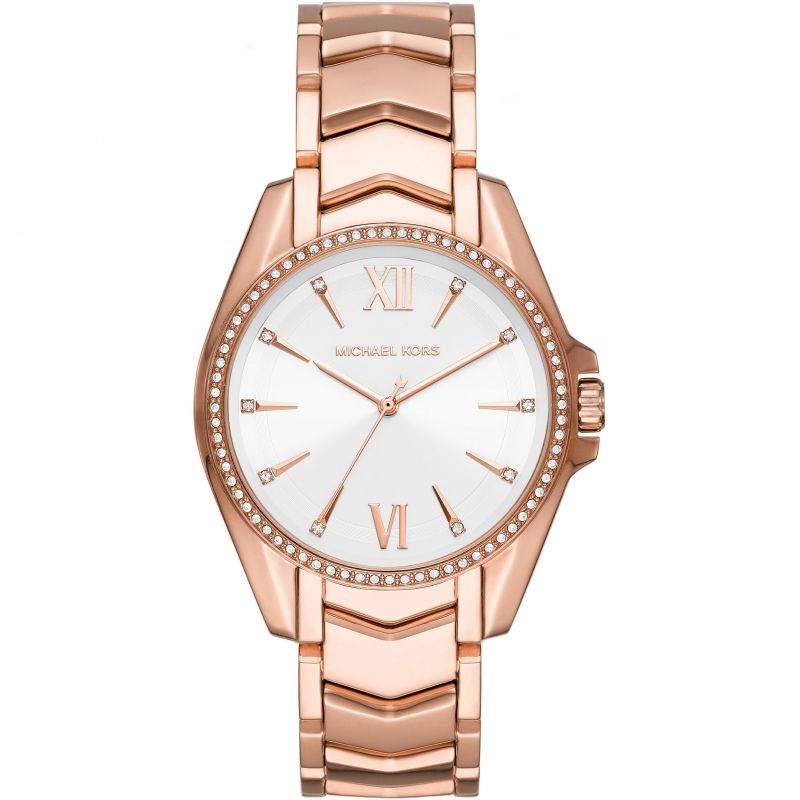 Buy Michael Kors Womens Quartz Whitney Rose Gold Stainless Steel White Dial 38mm Watch - Mk6694 in Pakistan