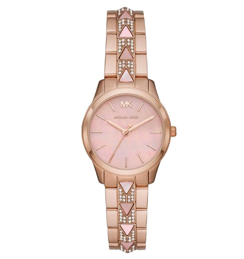 Buy Michael Kors Womens Quartz Runway Stainless Steel Pink Dial 28mm Watch - Mk6856 in Pakistan