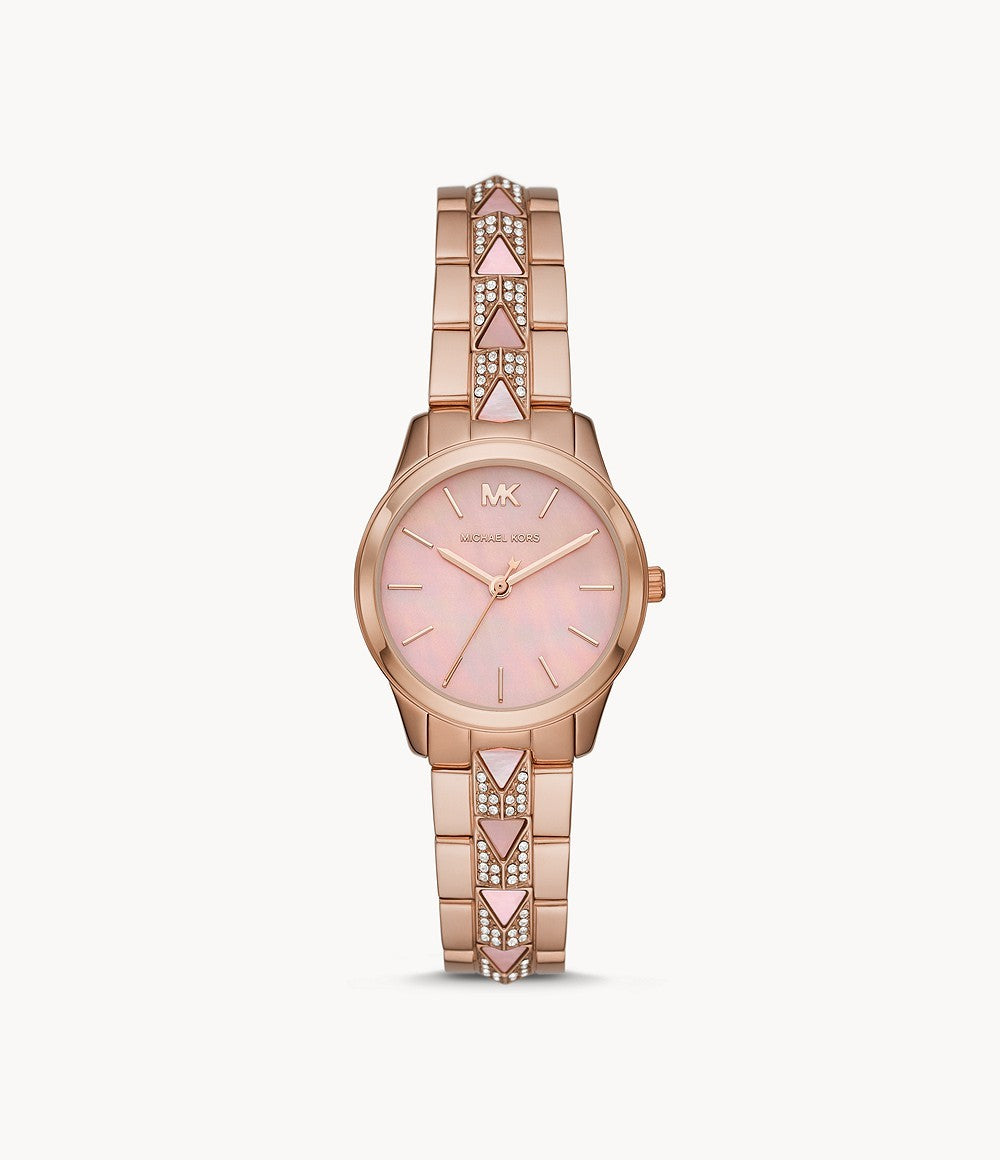 Buy Michael Kors Womens Quartz Runway Stainless Steel Pink Dial 28mm Watch - Mk6856 in Pakistan