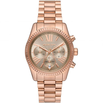 Buy Michael Kors Womens Quartz Lexington Rose Gold Stainless Steel Grey Dial 38mm Watch - Mk7217 in Pakistan