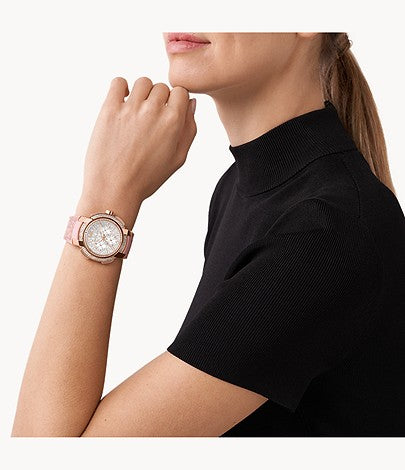 Buy Michael Kors Womens Quartz Sidney Pink Silicone Strap White Dial 42mm Watch - Mk7222 in Pakistan