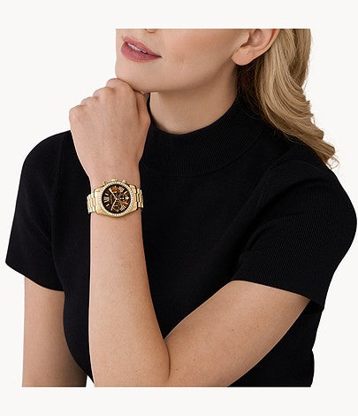 Buy Michael Kors Womens Quartz Lexington Rose Gold Stainless Steel Grey Dial 38mm Watch - Mk7217 in Pakistan