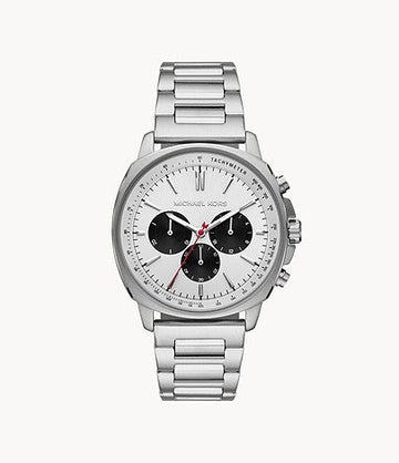 Buy Michael Kors Chronograph Silver Stainless Steel White Dial Watch for Men - Mk8968 in Pakistan