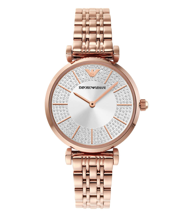 Buy Emporio Armani Women's Quartz Rose Gold Stainless Steel Silver Dial 32mm Watch AR11446 in Pakistan