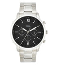 Buy Men's Chronograph Quartz Neutra Silver Stainless Steel Black Dial 44Mm Watch in Pakistan