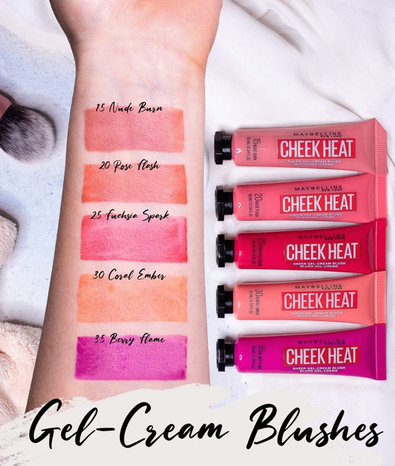 Buy Maybelline Cheek Heat Gel Cream Blush - Coral Ember in Pakistan