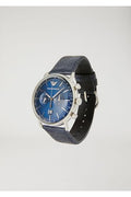 Buy Emporio Armani Men's Chronograph Quartz Leather Strap Blue Dial 43mm Watch AR11105 in Pakistan