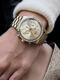 Buy Michal Kors Brinkley Gold-tone Dial Stainless Steel Chronograph Quartz Ladies Watch - Mk6187 in Pakistan