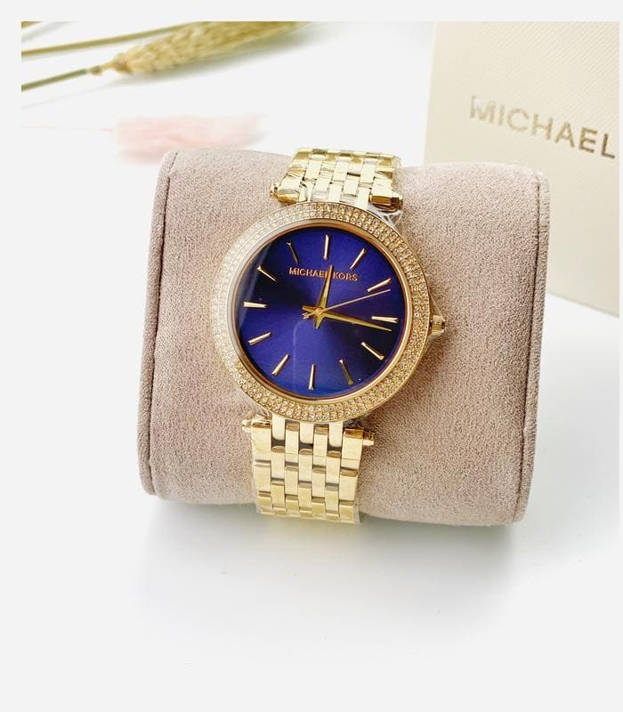 Buy Michael Kors Womens Quartz Darci Gold Stainless Steel Blue Dial 39mm Watch - Mk3406 in Pakistan