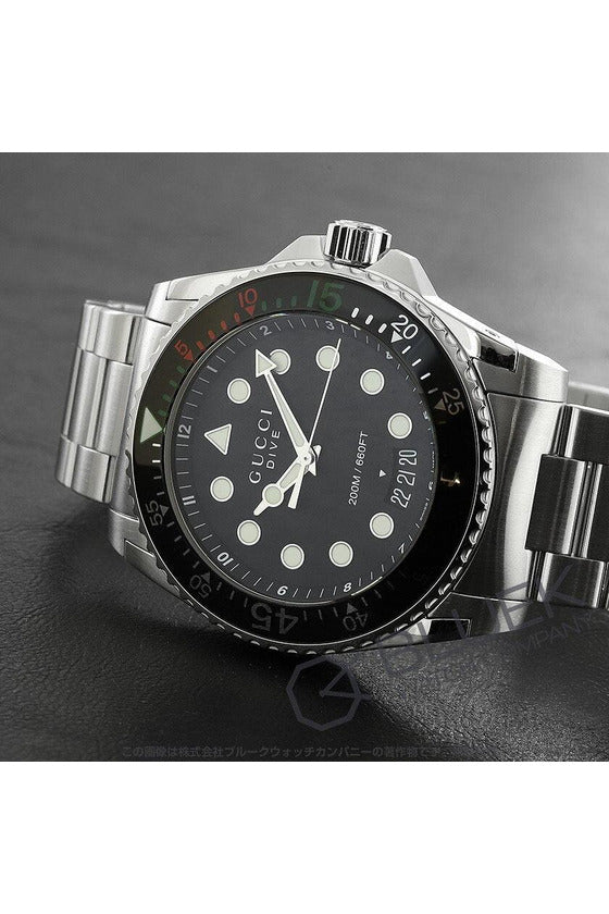 Buy Gucci Men's Swiss Made Quartz Stainless Steel Black Dial 45mm Watch YA136208 in Pakistan