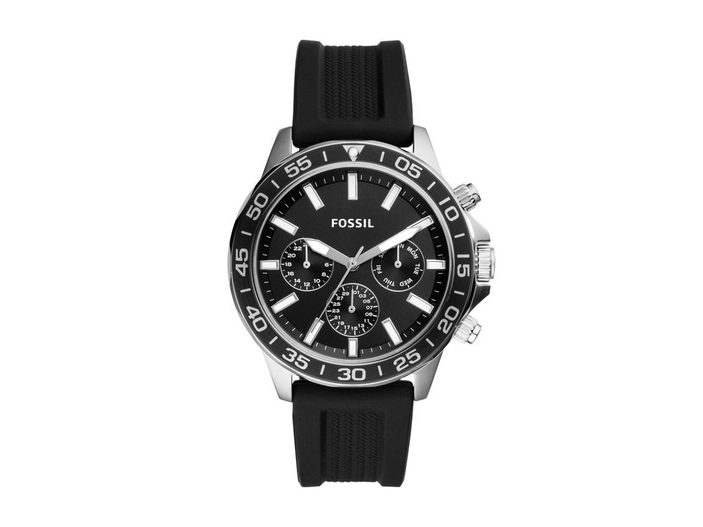 Buy Men's Chronograph Quartz Bannon Black Silicone Strap Black Dial 45Mm Watch in Pakistan