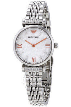 Buy Emporio Armani Women's Stainless Steel Mother of Pearl Dial 32mm Watch 11204 in Pakistan