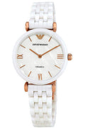 Buy Emporio Armani Retro White Ceramic Mother of Pearl Dial Quartz Watch for Ladies - Emporio Armani AR1486 in Pakistan