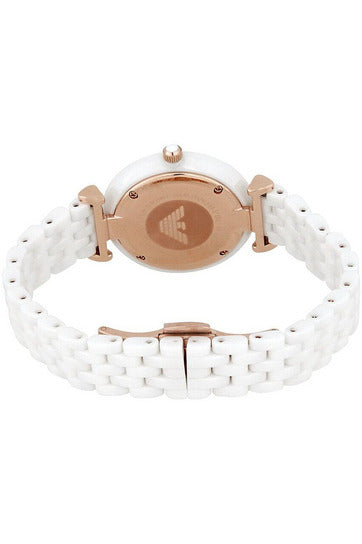 Buy Emporio Armani Retro White Ceramic Mother of Pearl Dial Quartz Watch for Ladies - Emporio Armani AR1486 in Pakistan