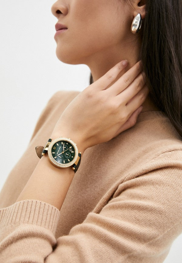 Buy Michael Kors Womens Quartz Green Leather Strap Green Dial 39mm Watch - Mk6985 in Pakistan