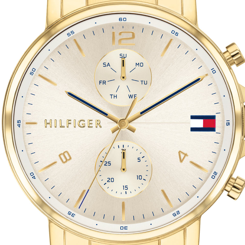 Buy Tommy Hilfiger Mens Quartz Gold Stainless Steel Gold Dial 44mm Watch - 1710415 in Pakistan