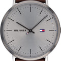 Buy Tommy Hilfiger Quartz Brown Leather Strap Silver Dial 40mm Watch for Men - 1791463 in Pakistan