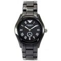 Buy Emporio Armani Women's Black Ceramic Dial Stainless Steel Strap Watch - AR1402 in Pakistan