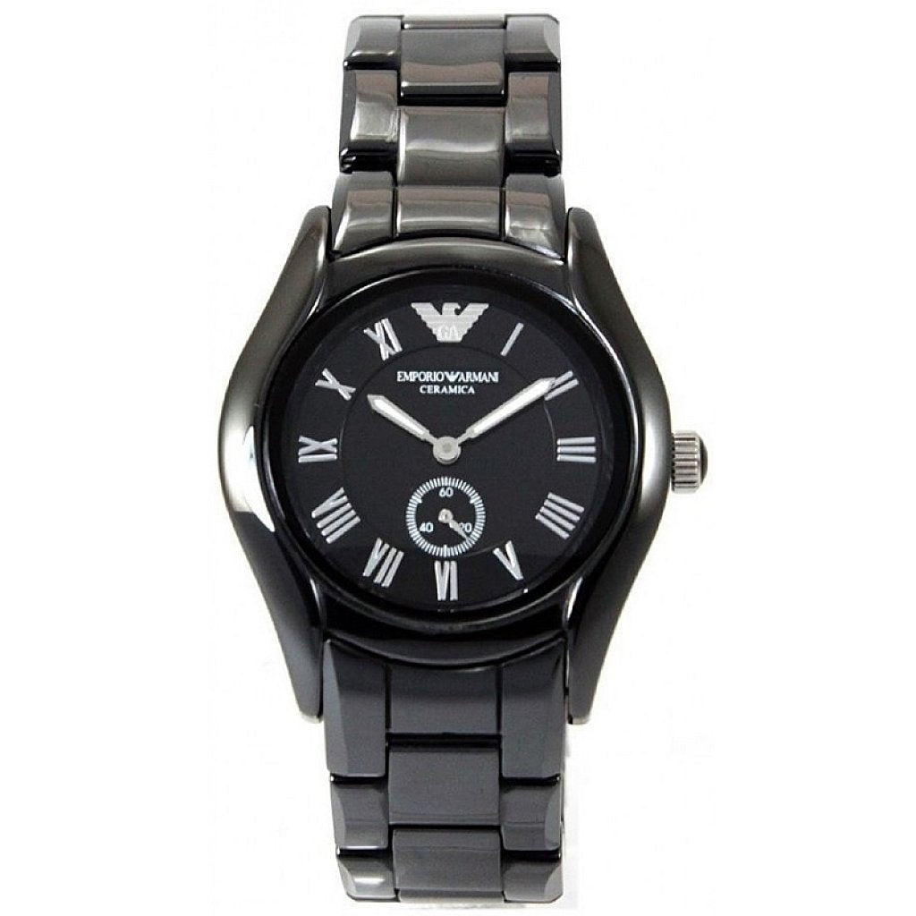 Buy Emporio Armani Women's Black Ceramic Dial Stainless Steel Strap Watch - AR1402 in Pakistan