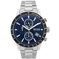 Buy Hugo Boss Mens Chronograph Quartz Rafale Silver Stainless Steel Blue Dial 43mm Watch - 1513510 in Pakistan
