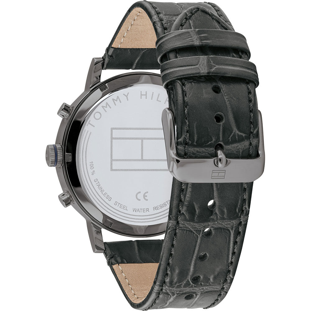 Buy Tommy Hilfiger Mens Quartz Leather Strap Black Dial 44mm Watch - 1710395 in Pakistan