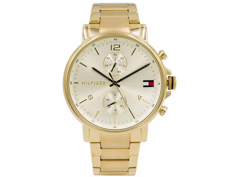 Buy Tommy Hilfiger Mens Quartz Gold Stainless Steel Gold Dial 44mm Watch - 1710415 in Pakistan