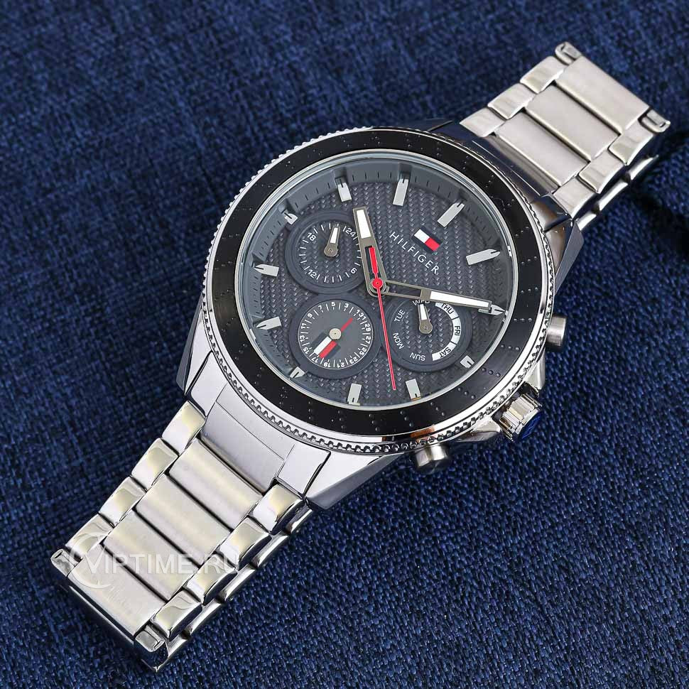 Buy Tommy Hilfiger Mens Quartz Silver Stainless Steel Grey Dial 45mm Watch - 1791857 in Pakistan