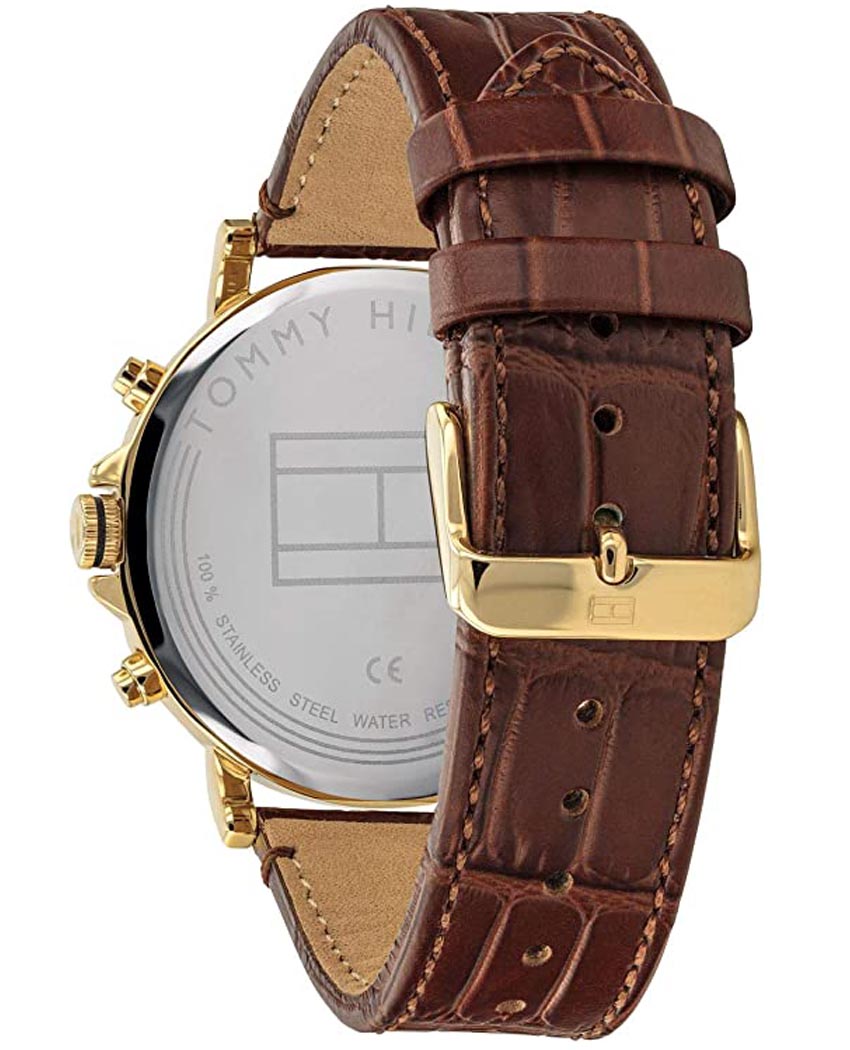 Buy Tommy Hilfiger Mens Quartz Blue Dial Leather Strap 46mm Watch - 1710380 in Pakistan