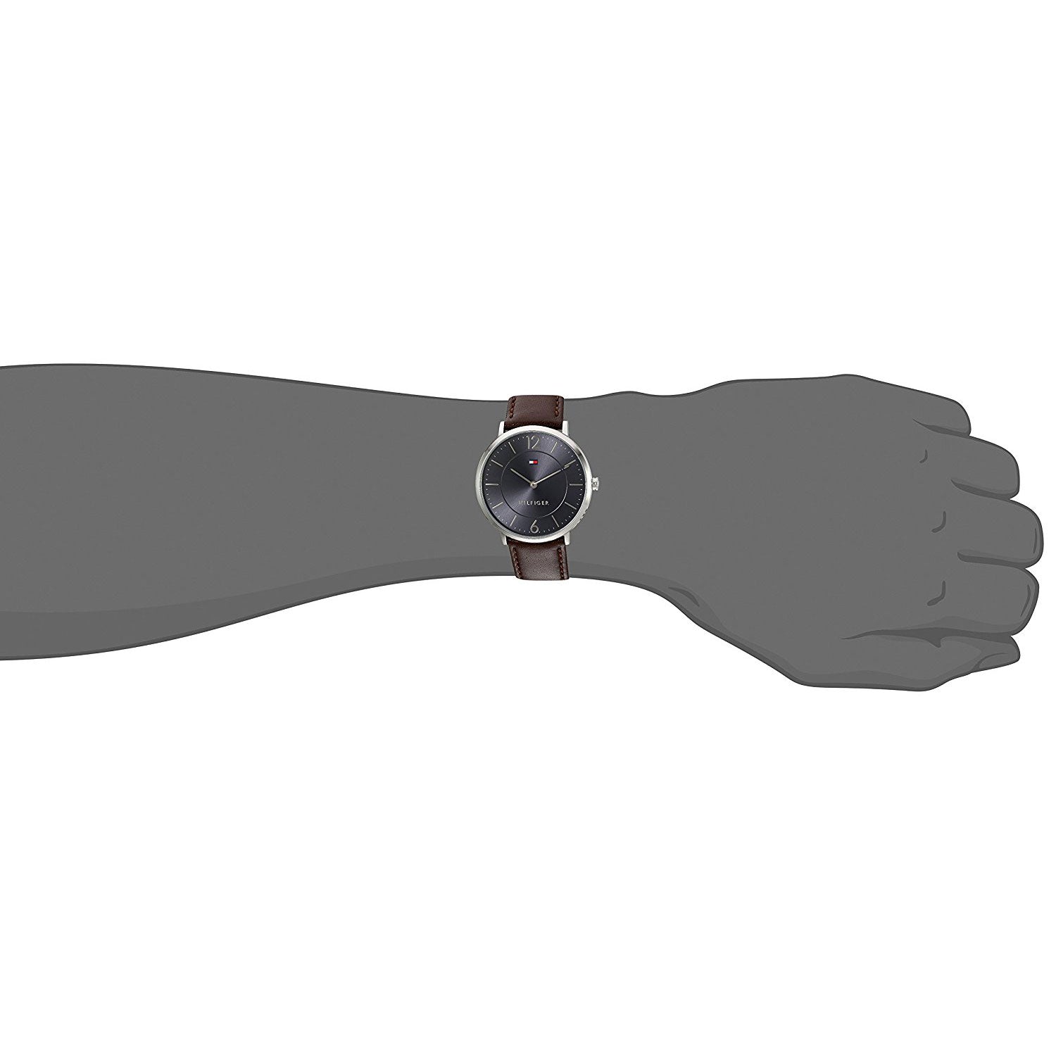 Buy Tommy Hilfiger Quartz Leather Strap Grey Dial 40mm Watch for Men - 1710352 in Pakistan