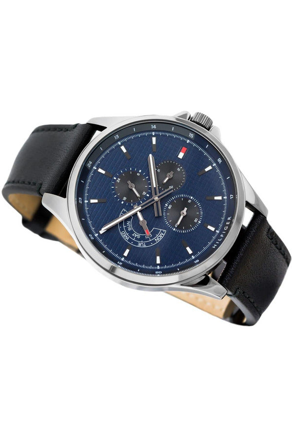 Buy Tommy Hilfiger Quartz Leather Strap Blue Dial 44mm Watch for Men - 1791616 in Pakistan