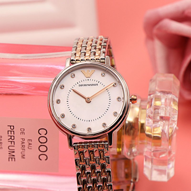 Buy Emporio Armani Women’s Quartz Stainless Steel Mother of Pearl Dial 28mm Watch - AR11094 in Pakistan