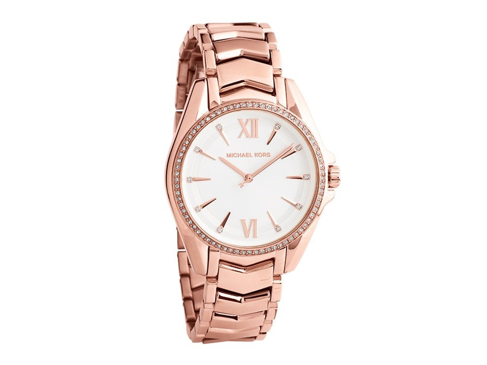 Buy Michael Kors Womens Quartz Whitney Rose Gold Stainless Steel White Dial 38mm Watch - Mk6694 in Pakistan