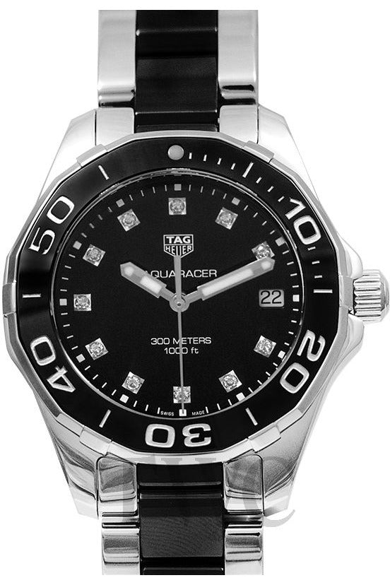 Buy Tag Heuer Aquaracer Quartz Black Dial Two Tone Steel Strap Watch for Women - WAY131C.BA0913 in Pakistan