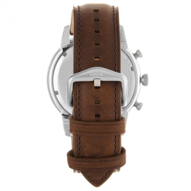 Buy Fossil Men's Chronograph Quartz Brown Leather Strap Grey Dial 44mm Watch FS5408 in Pakistan