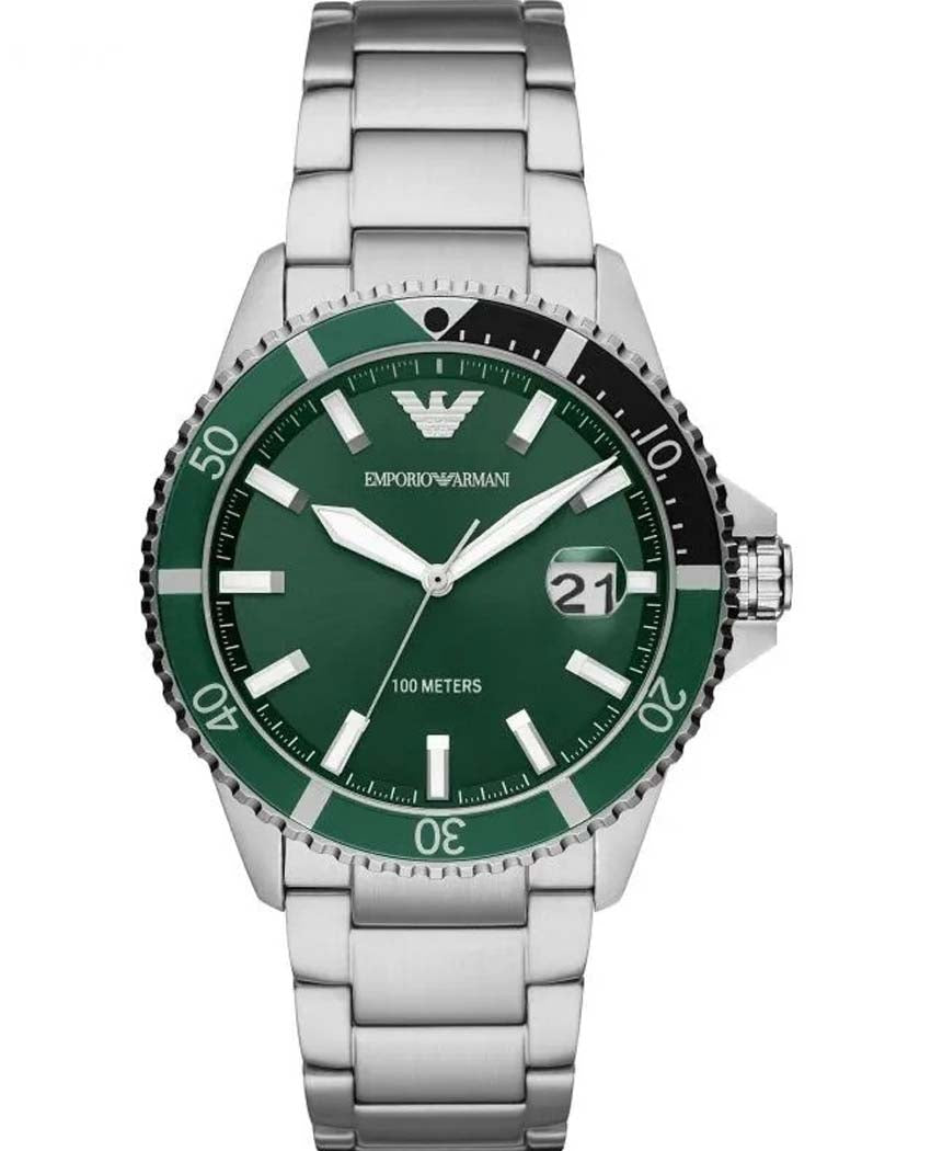 Buy Emporio Armani Men's Quartz Stainless Steel Green Dial 42mm Watch AR11338 in Pakistan